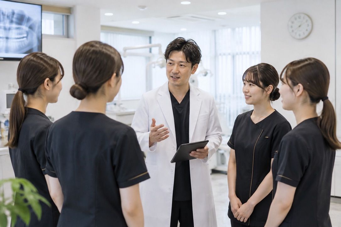 院長がスタッフに指導している様子