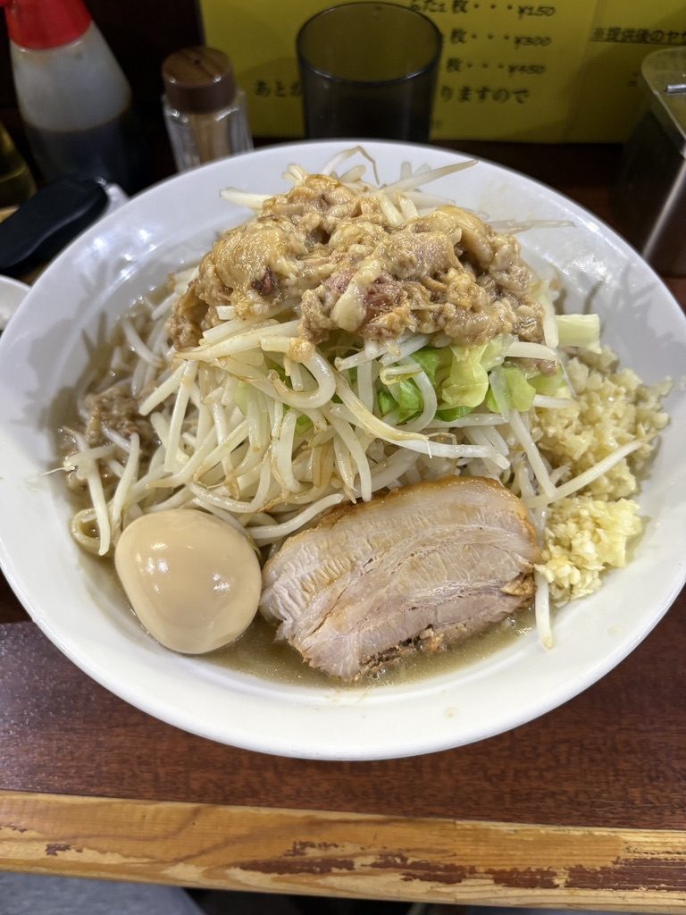 練習後に食べた二郎系ラーメン